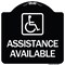 Signmission Assistance Available W/ HandicapHeavy-Gauge Aluminum Architectural Sign, 18" x 18", BW-1818-24332 A-DES-BW-1818-24332 - alternate 1